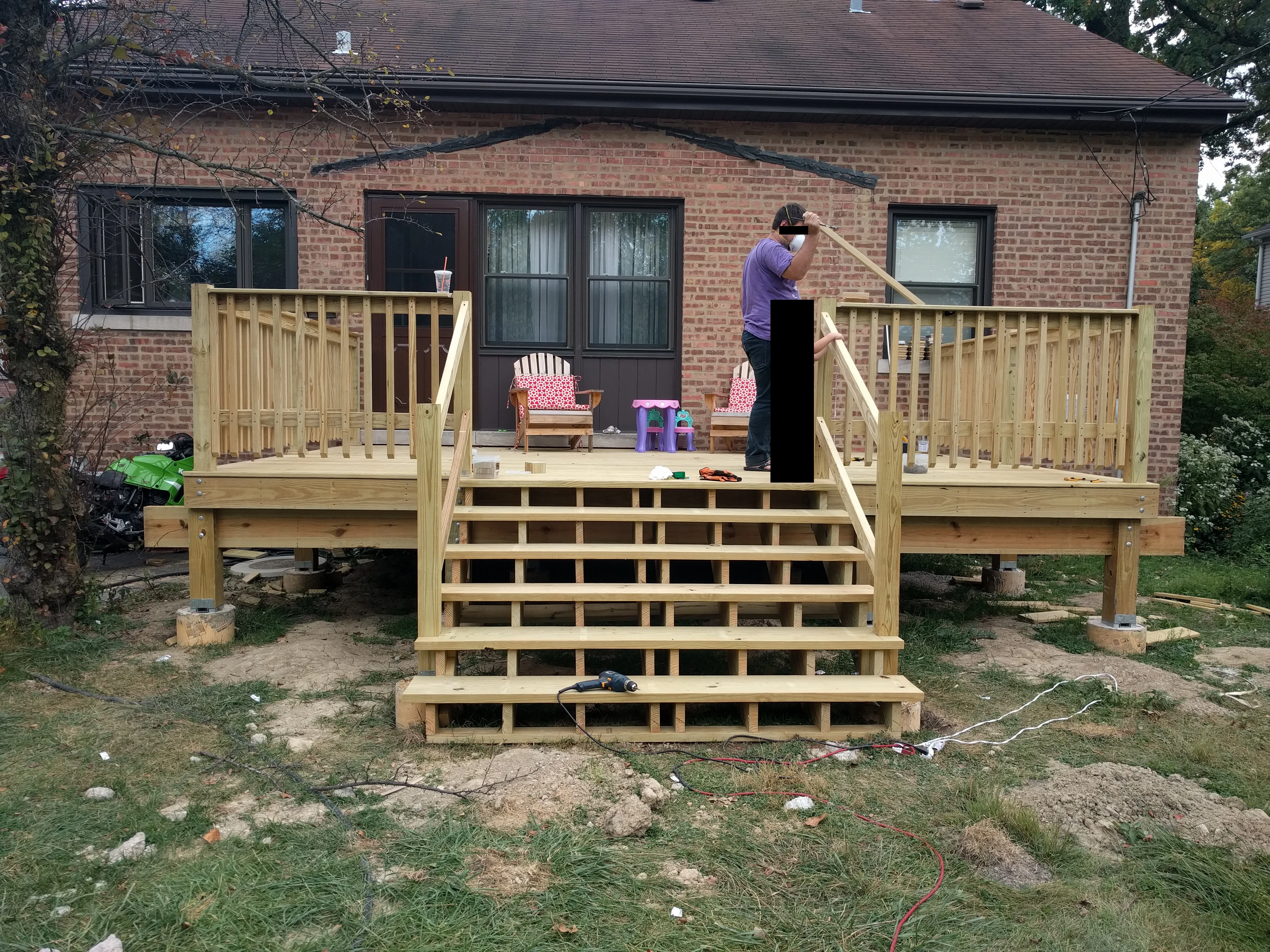 The nearly finished deck.